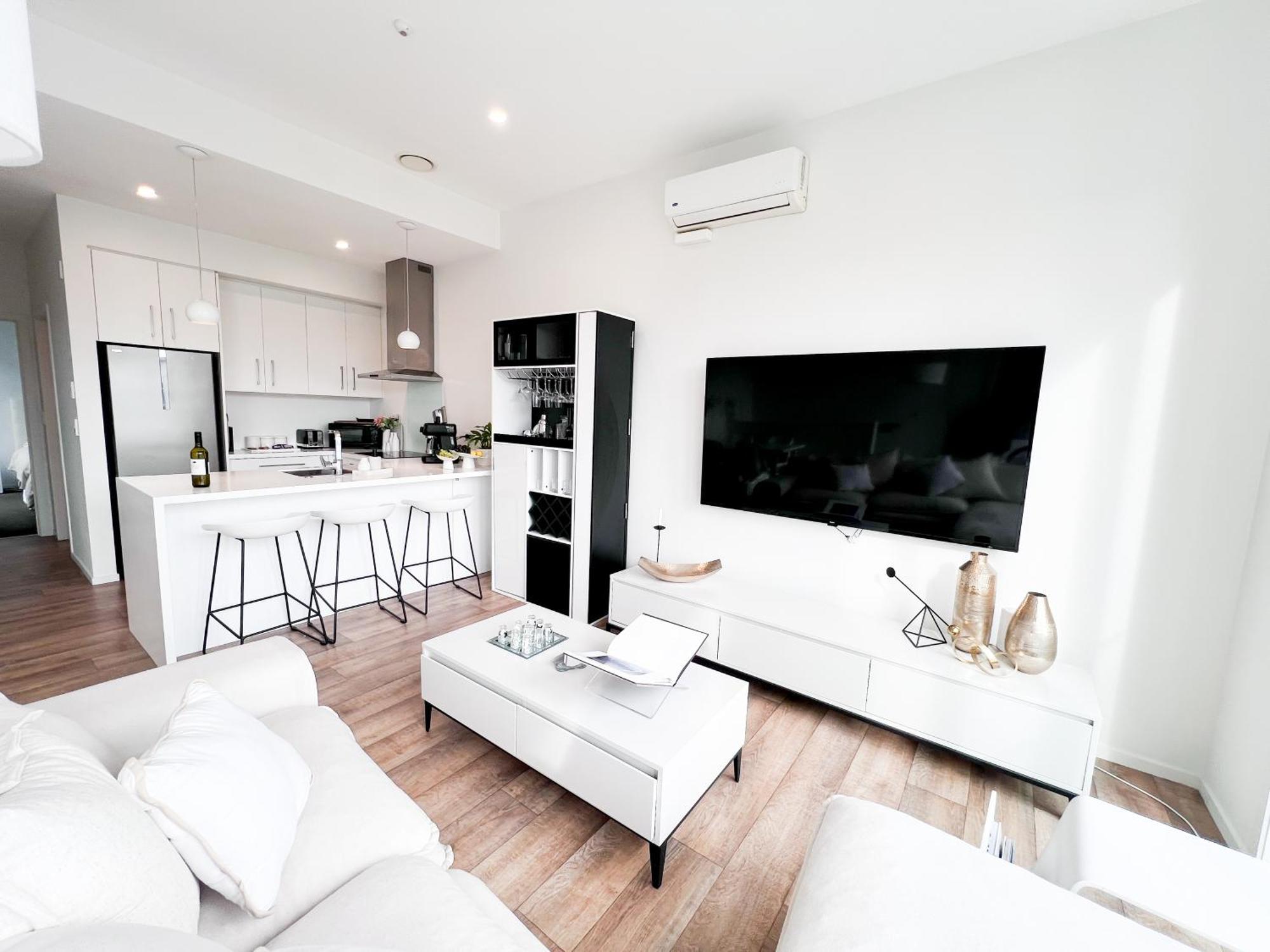 Luxury 2 Bedroom Apartment With Cocktail Bar And Espresso Machine 奥克兰 外观 照片